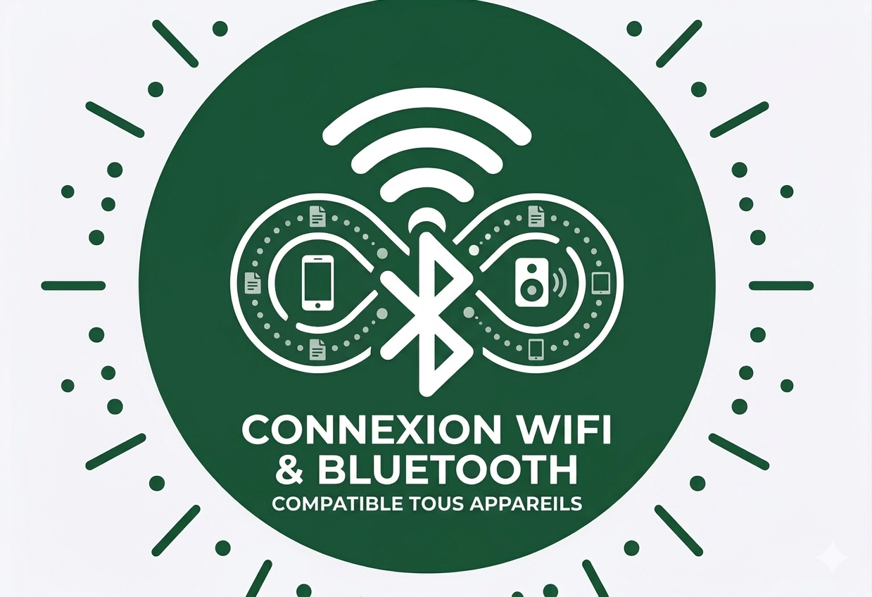 Vidéoprojecteur WiFi et Bluetooth compatible smartphone et haut-parleurs