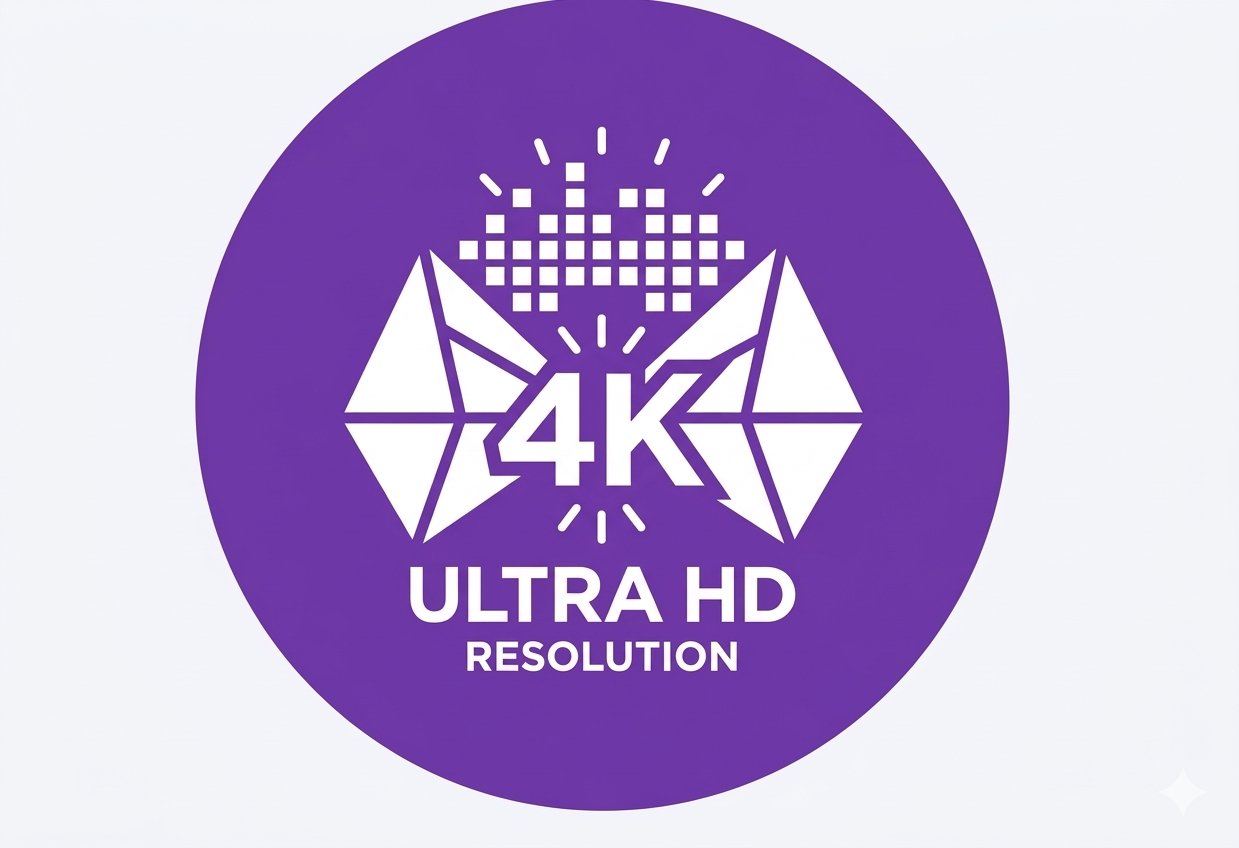 Icône résolution 4K Ultra HD pour vidéoprojecteur haute performance